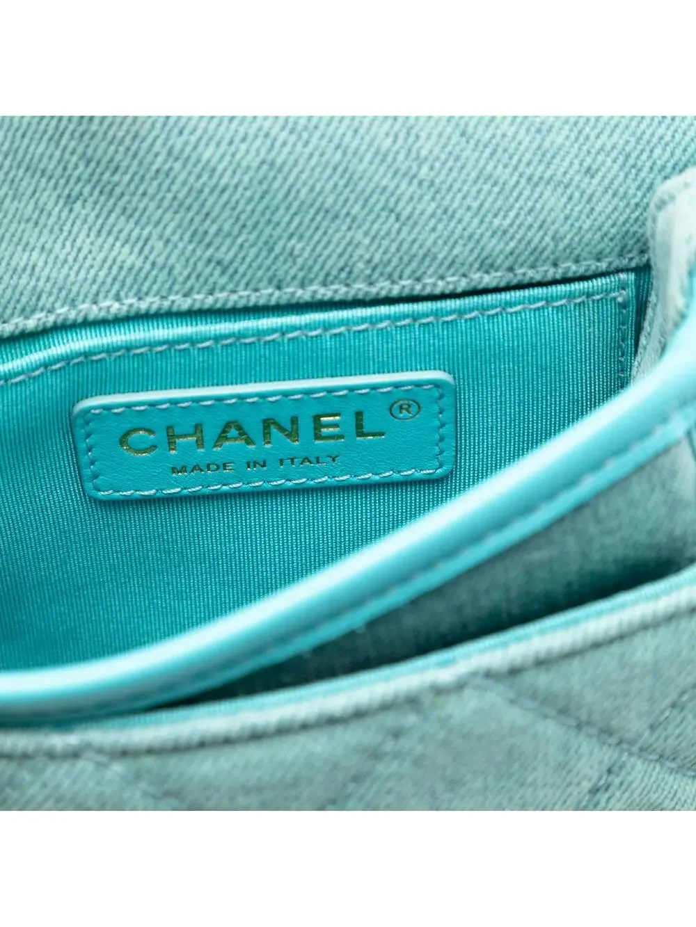 Chanel Flap Messenger Bag Quilted Denim #287670C25B